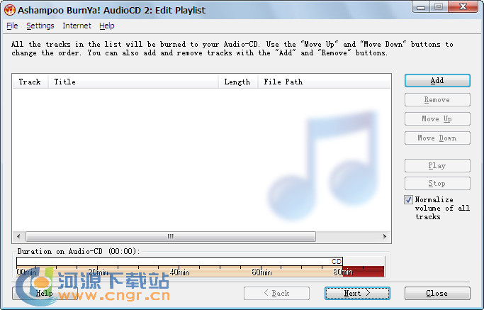 Ashampoo® BurnYa! AudioCD v2.6 官方版 音乐CD刻录工具