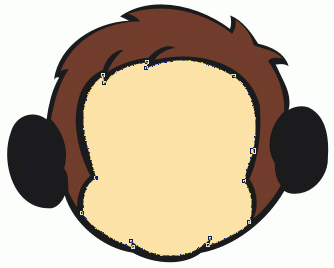 猴年画猴：cd11绘制小猴头像(3)
