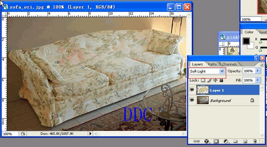 领略photoshop cs2风采：沙发材质超级变换图26