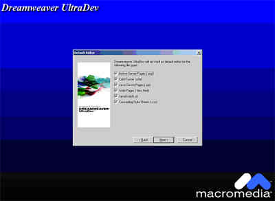 micromedia dreamweaver ultradev 安装及使用教程(一)图4