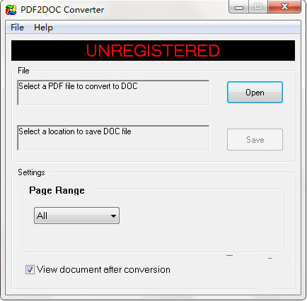 PDF2DOC Converter(PDF转Word工具) V1.0 官方版(图1)