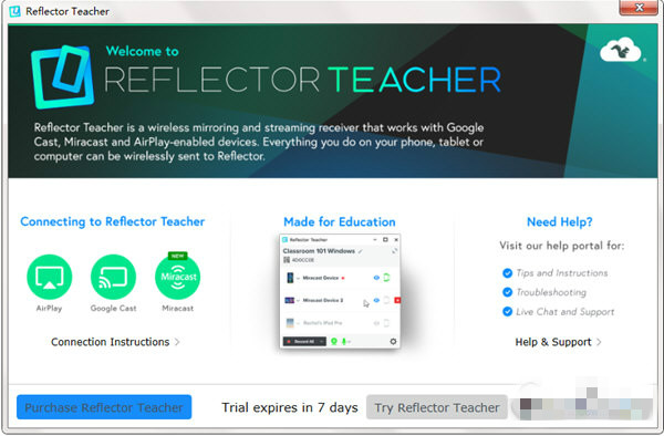 Reflector Teacher(屏幕共享软件) V3.1.1 官方版(图1)