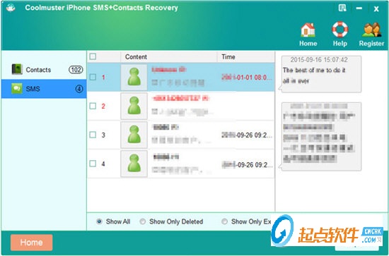 Coolmuster iPhone SMS+Contacts Recovery(iPhone短信联系(图2)