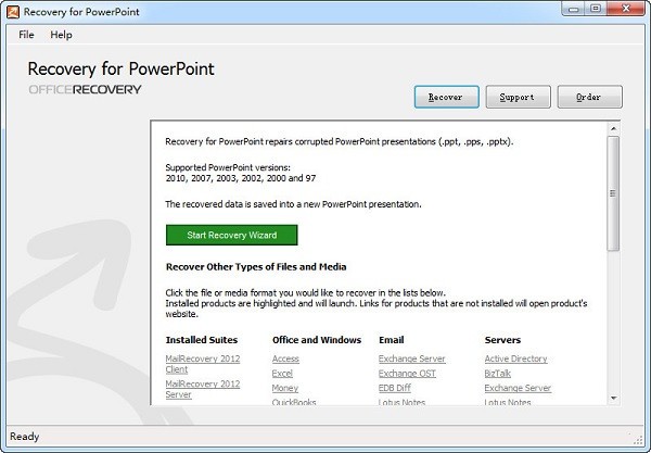 Recovery for PowerPoint(PPT文件恢复工具) v3.0 官方版(图1)