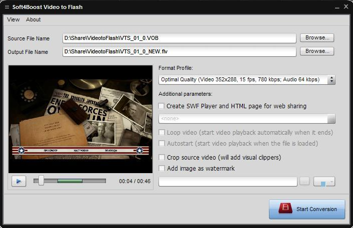 Soft4Boost Video to Flash（视频文件变换flash方法东西）图1