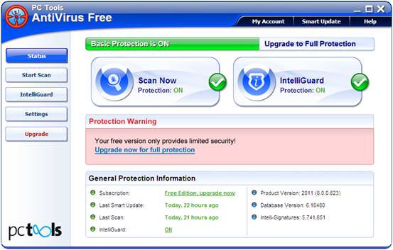 免费杀毒软件比斯图2011版试用评测图3