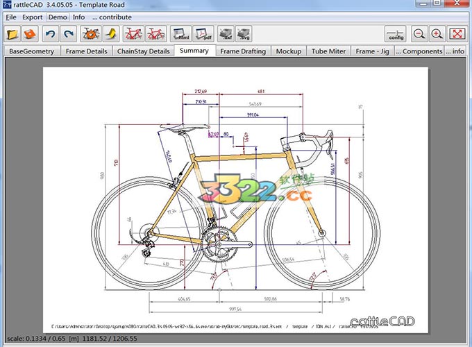 rattlecad(自行车图纸设计软件)中文版 v3.6.30(图1)
