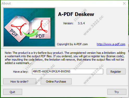 A-PDF Deskew(扫描图像倾斜校正软件)破解版 v3.5.4(图5)