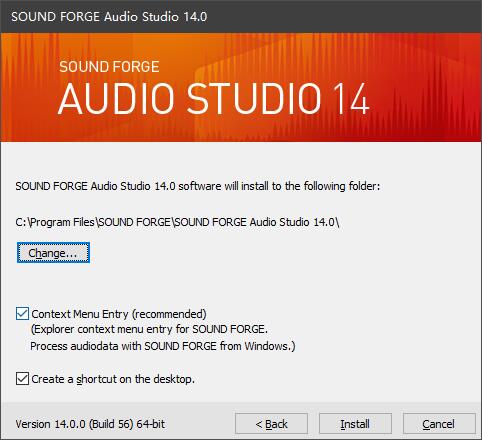 SOUND FORGE Audio Studio 14 v14.0.56破解版(附安装教程)(图3)