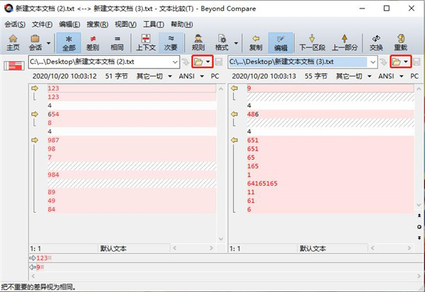 BCompar(文件比对工具) v4.3.7中文破解版(免安装版)(图4)