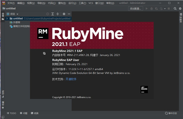 JetBrains RubyMine v2021.1中文破解版(图8)