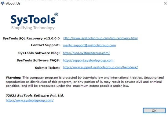 SysTools SQL Recovery v12.0.0破解版(图8)